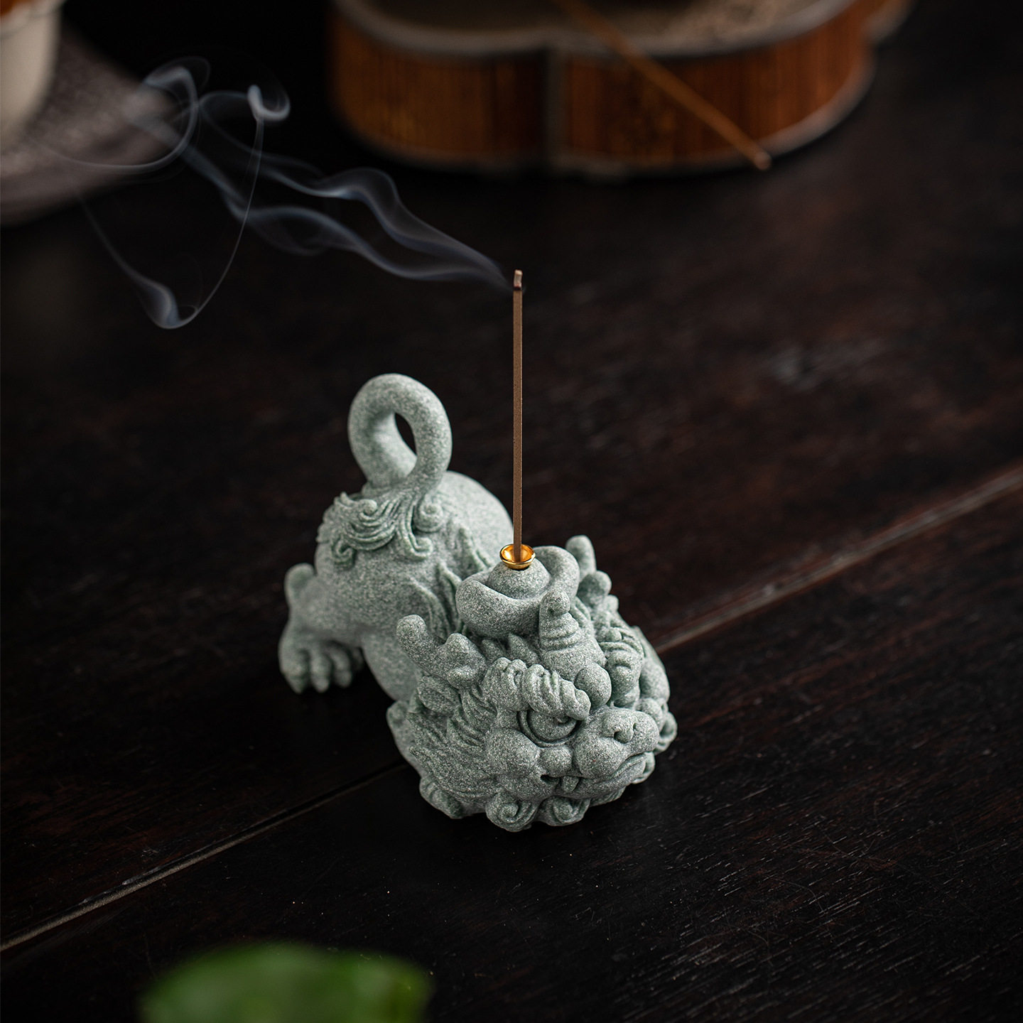 创意青砂石金毛犼招财貔貅茶宠摆件国潮风家居客厅办公桌面装饰品