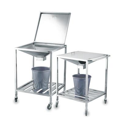 不锈钢正方型加厚清创车双层清洗车普通耐磨脚轮推车多功能手推车