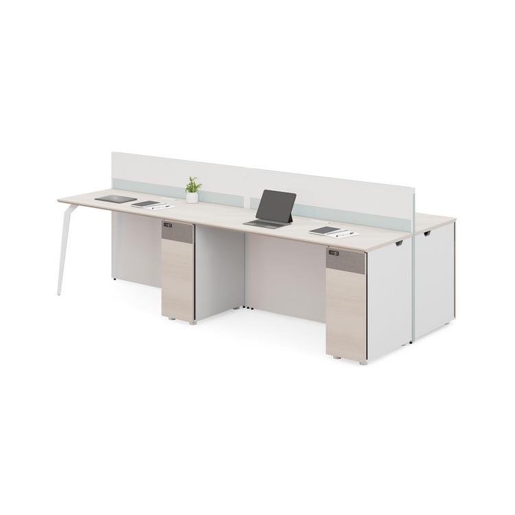 KuiShue巨树四人位屏风组合办公桌职员工作位现代卡位电脑台