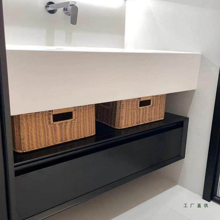 浴室柜下编织收纳筐卫生间收纳盒仿藤编篮子置物筐厕所杂物储物筐