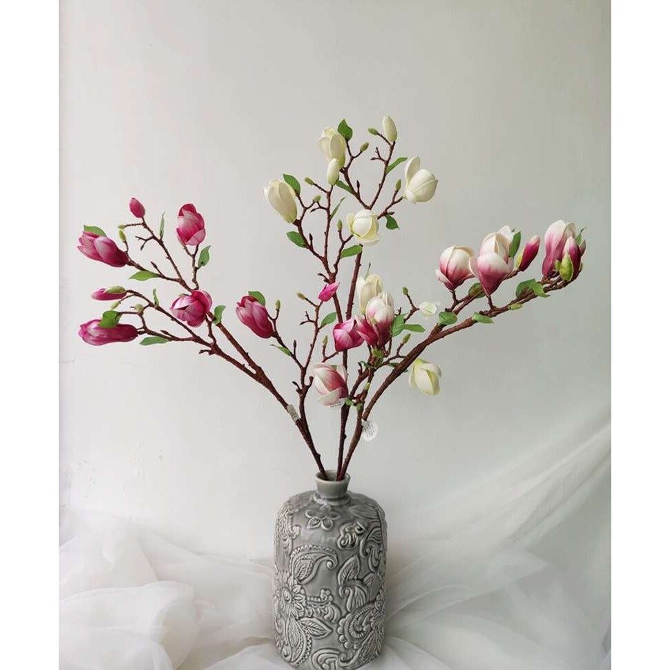 高品质仿真手感玉兰花仿真花木棉花摆放花卉假花落地绢花迎春光广