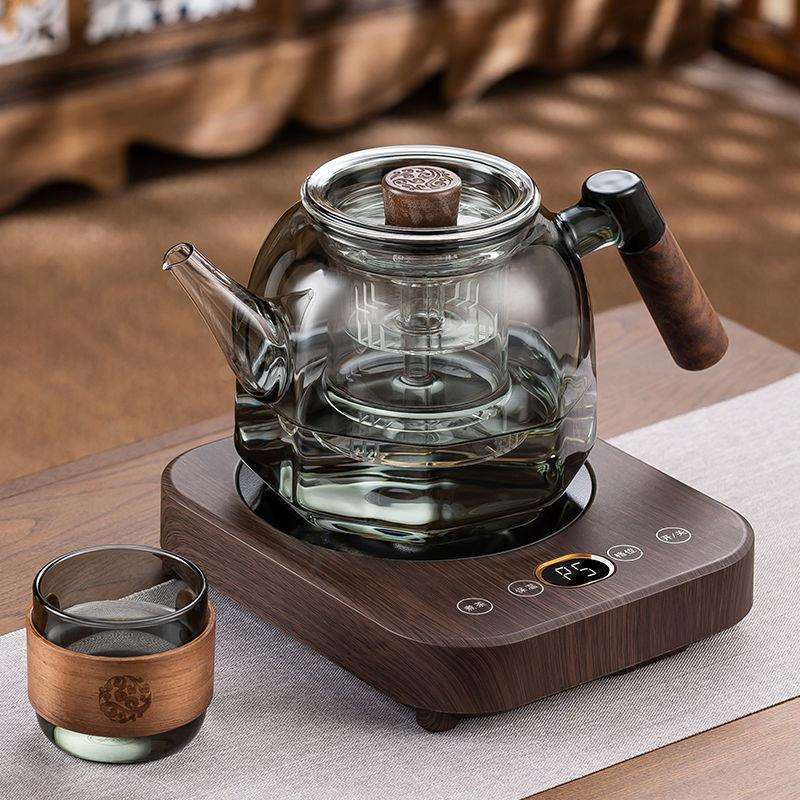 家用小型玻璃蒸煮茶壶耐高温新款煮茶器电陶炉套装养生壶蒸