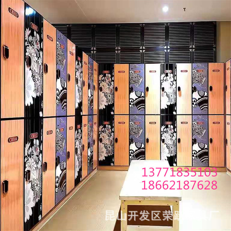 浴场浴室桑拿房温泉馆健身房瑜伽馆木质更衣柜洗浴瑜伽馆储物柜