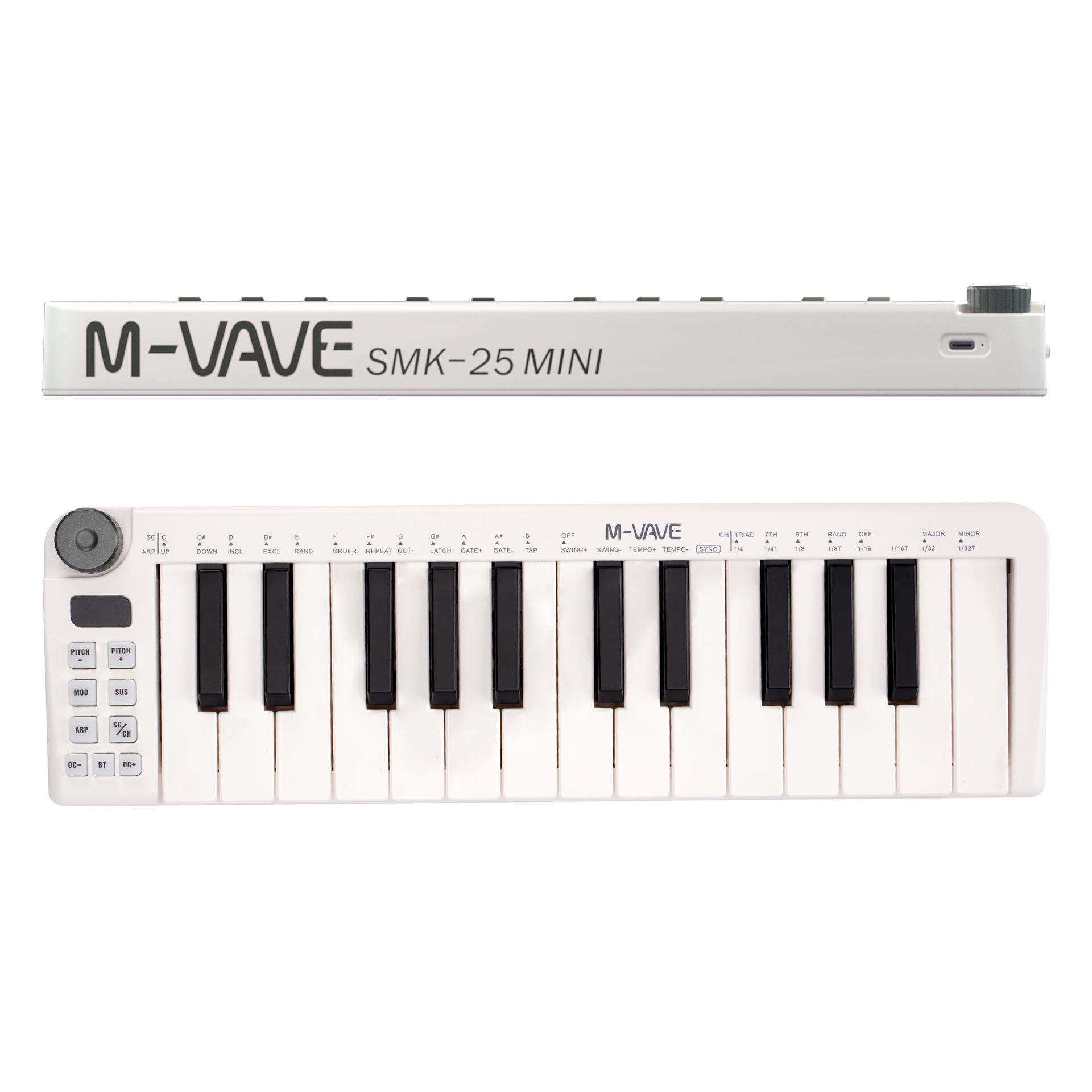 midi键盘控制器25键便携智能键盘乐器无线迷你midikeyboard