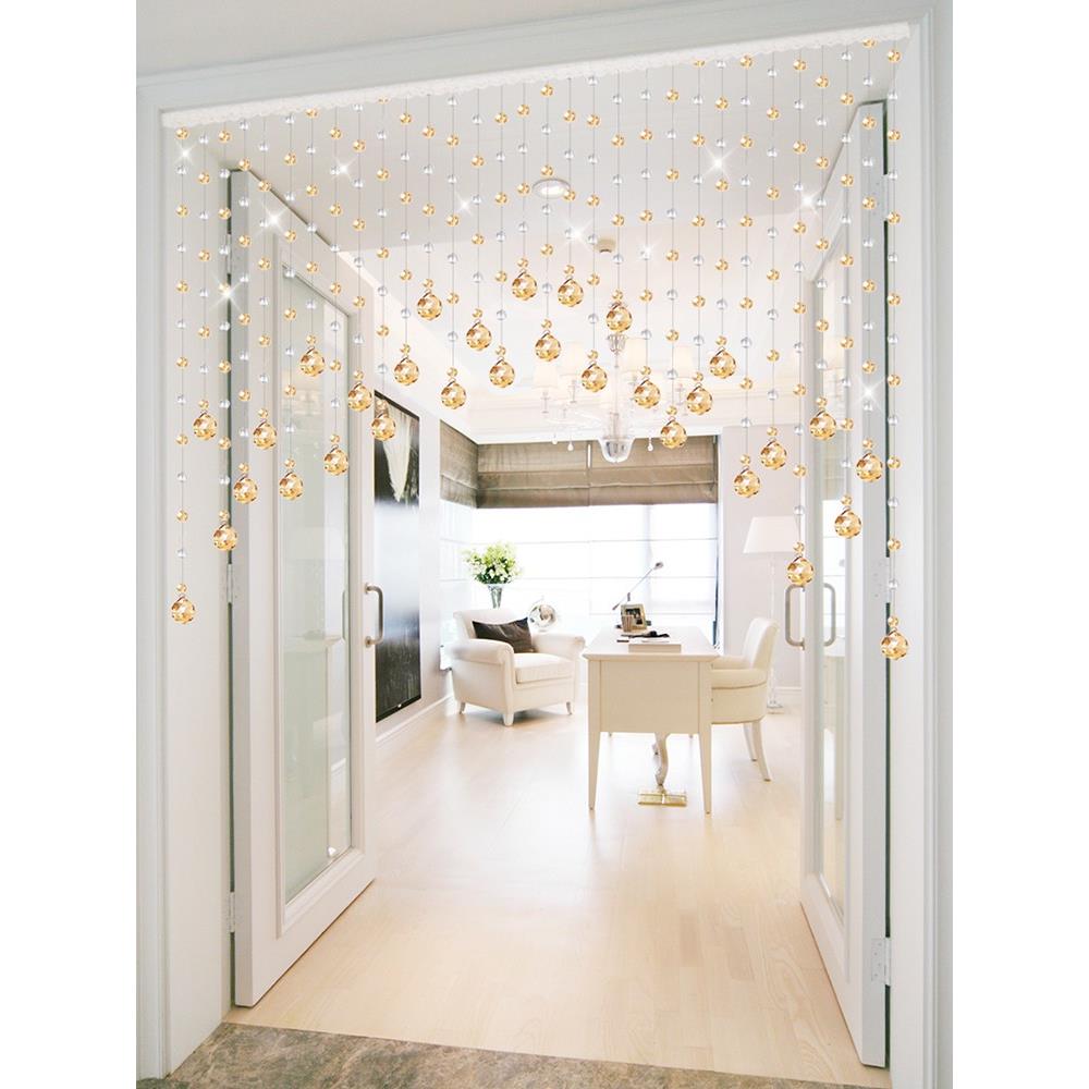 珠帘水晶隔断帘子门帘挂帘玄关家用装饰客厅卫生间卧室免打孔新款