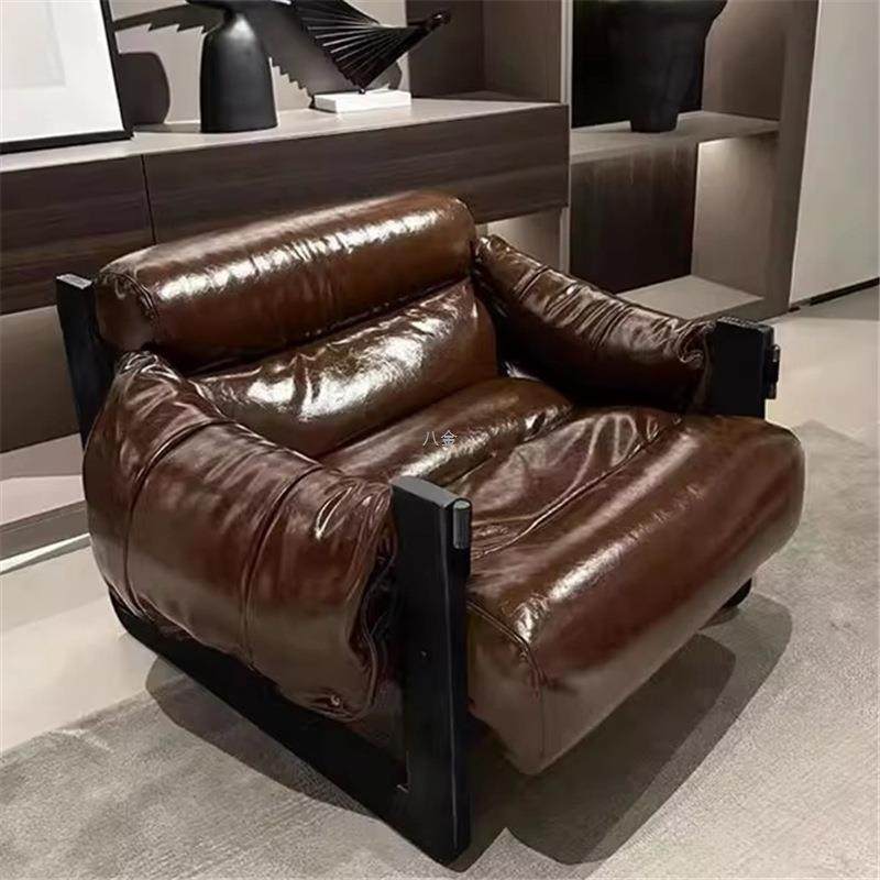 懒人沙发中古风单人家用泽西岛椅客厅休闲躺椅阳台复古可躺睡铁艺