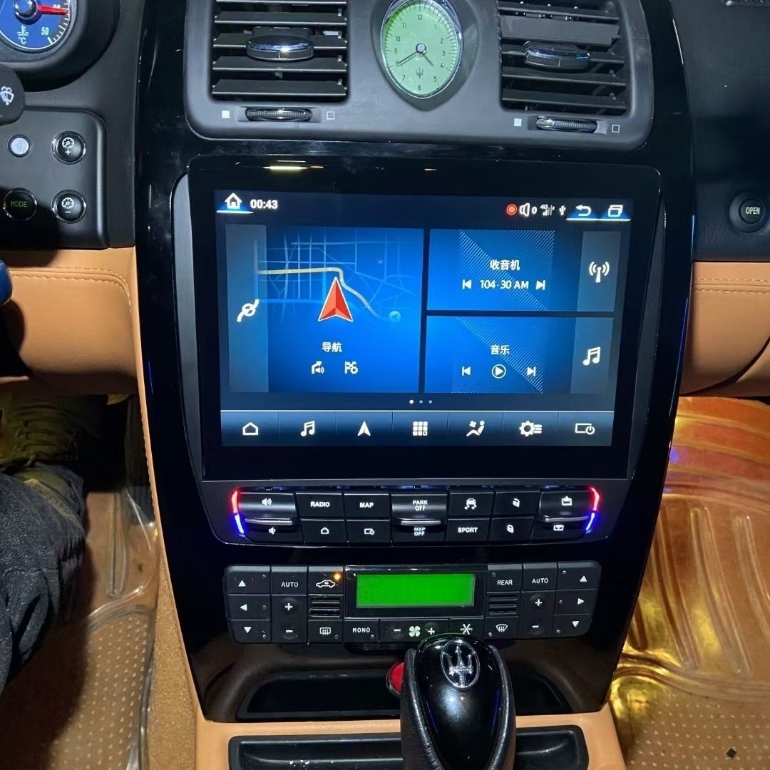 适用04-12款玛莎拉蒂总裁安卓导航一体机10寸原车风格八核Carplay