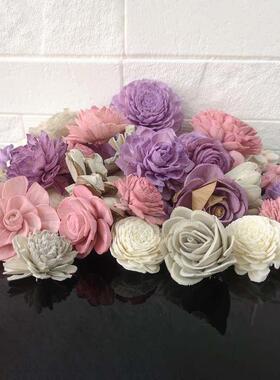 现货|50朵混合套装通草花家居软装装饰干花可插花艺铁丝