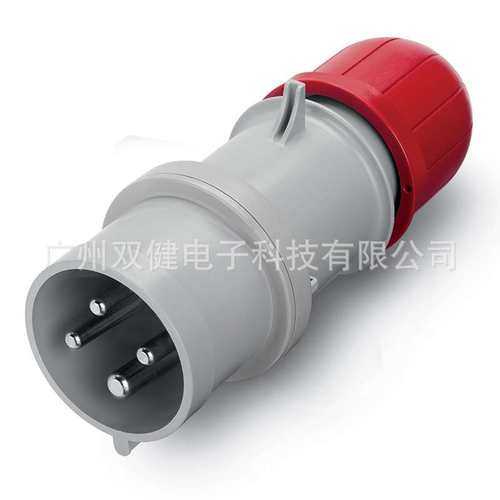 213.1636 防水工业插头16A-6h/3P+E IP44 cee插头 380V插头