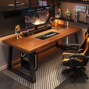 电脑桌实木生态板台式无味电竞桌家用写字桌双人办公桌工作台学习