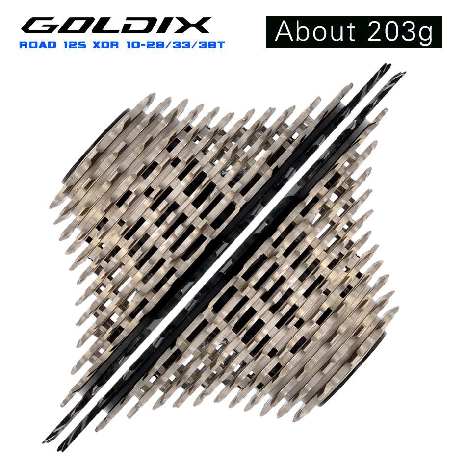 GOLDIX 12S公路车XDR自行车飞轮10-28T/33T/36t齿轮K7钢制CNC超轻