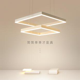 客厅吊灯北欧灯具现代简约餐厅极简白色大厅大灯大气挑空客厅主灯