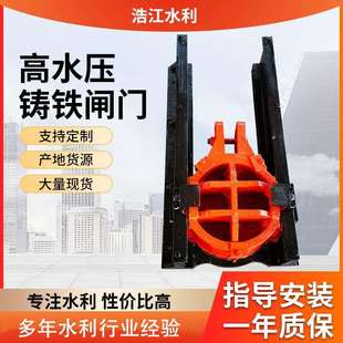供应高水压铸铁镶铜闸门水库沟渠手电两用机闸一体泄洪闸门