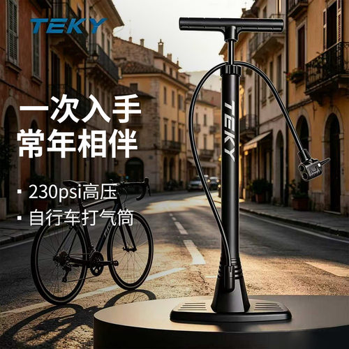 打气筒家用自行车气管压力表