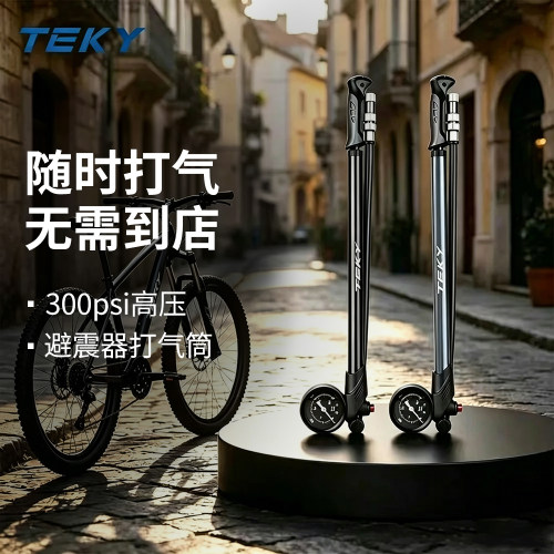 TEKY前叉打气筒铝合金便携充气泵