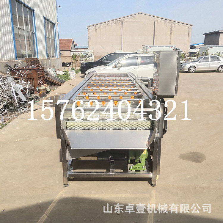 多功能平行毛辊莲藕鲜姜去泥清洗机清洗机商用高压喷淋洗菜机萝卜