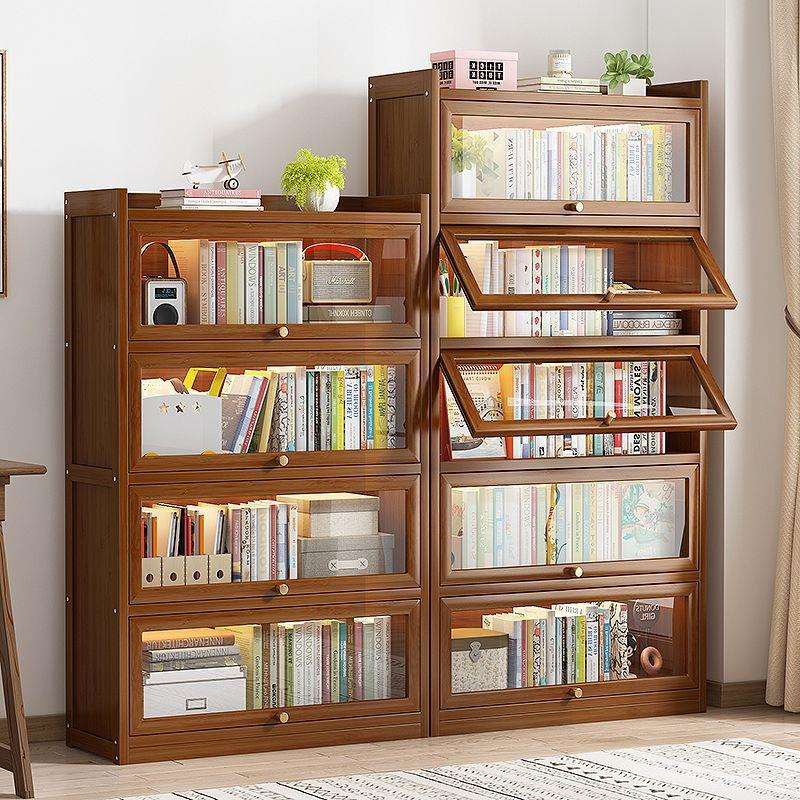 书架落地置物架学生家用一体展示柜多层收纳客厅靠墙防尘儿童书柜