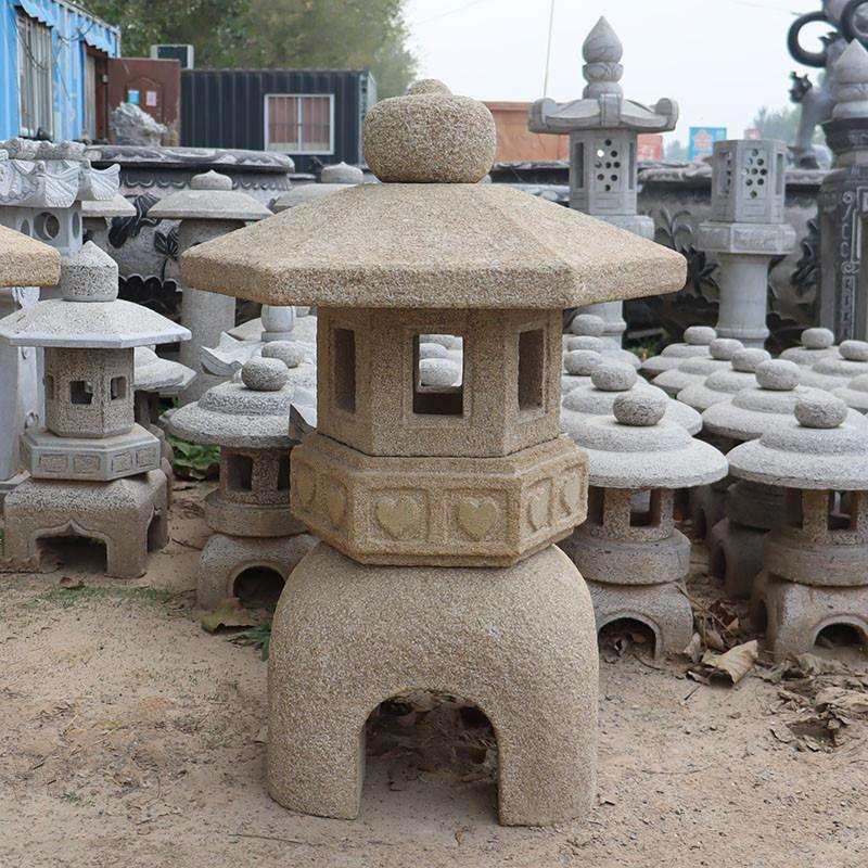 石灯笼日式庭院落地灯户外别墅公园草坪照明石灯中式园林造景摆件