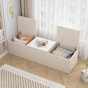 飘窗收纳储物柜榻榻米柜子上翻门炕柜窗边空间利用置物柜地柜可订