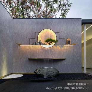 户外新中式壁灯别墅院子围墙壁灯花园影壁墙观景灯外墙装饰灯防水