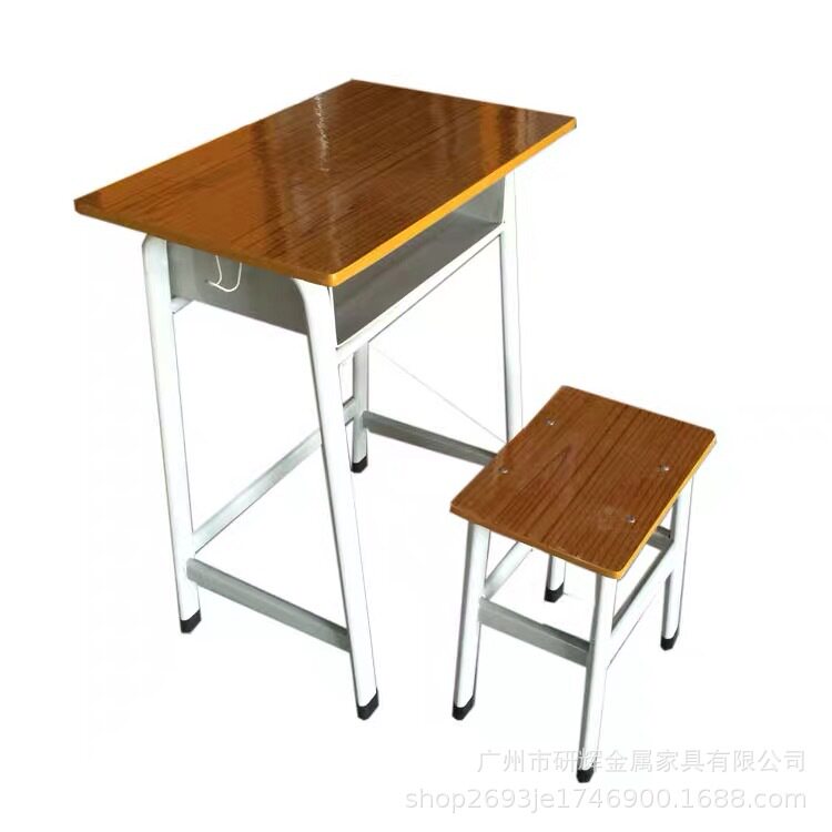 厂家直供批发学校学生课桌椅方凳不带靠背课桌椅日子凳广式课桌椅