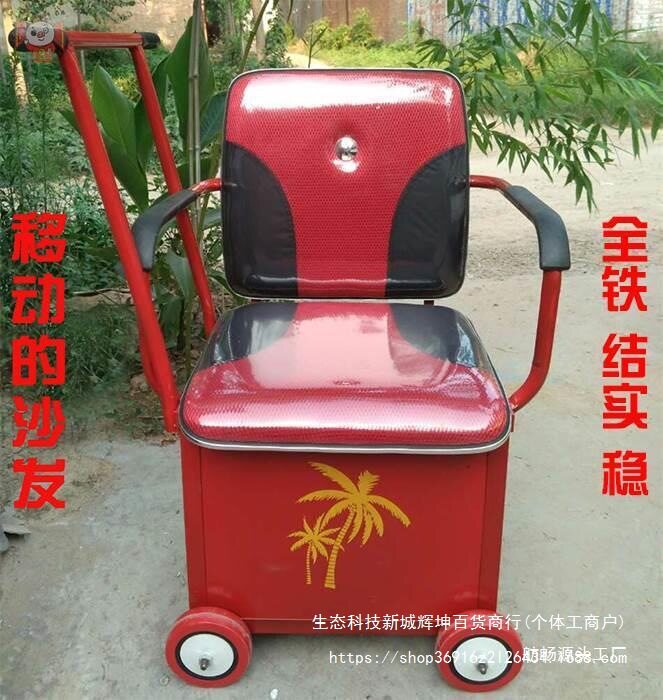 老人助力小推车四轮买菜购物可推可坐拉车座便器老年人代步手推车