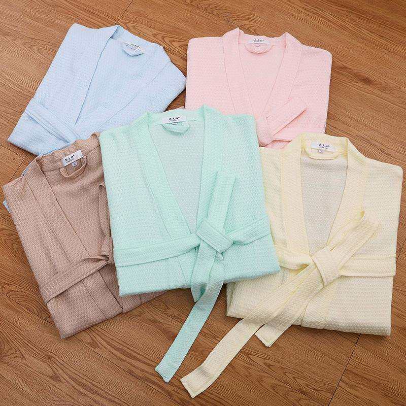 英夫仕竹纤维浴袍女成人冰丝睡袍夏季薄款长款男吸水速干和服枫拓