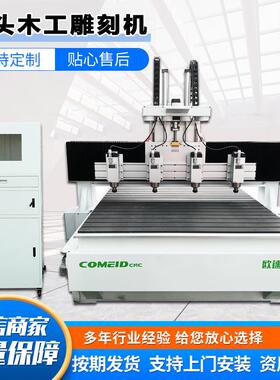 四头木工雕刻机CNCROUTER楼梯玩具沙发四头木工雕刻机
