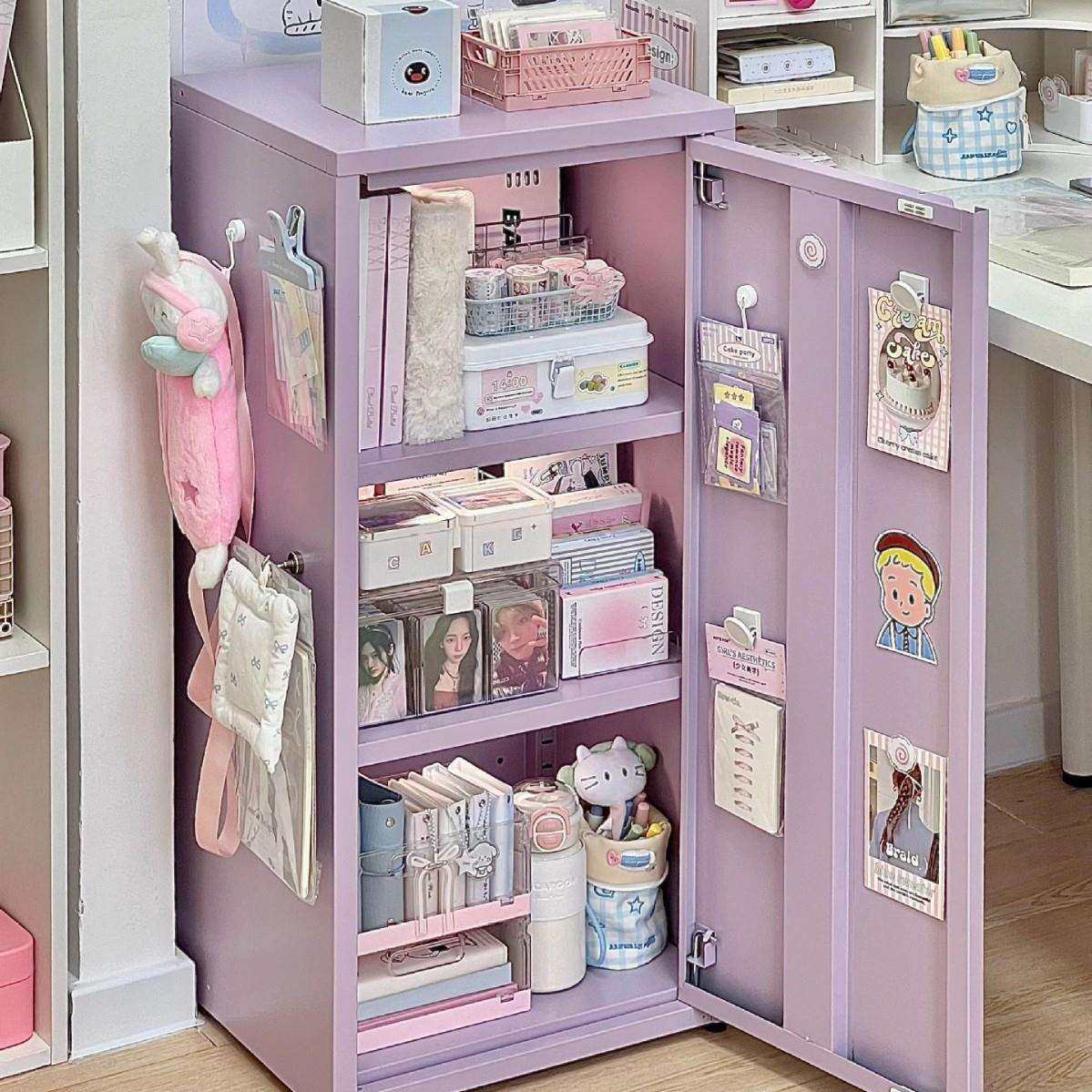 多巴胺紫色铁皮收纳柜客厅小型储物柜卧室床头大容量多层置物架,鲜花速递/花卉仿真/绿植园艺,割草机/草坪机,淘宝优惠券,粉丝福利购,淘宝优惠卷