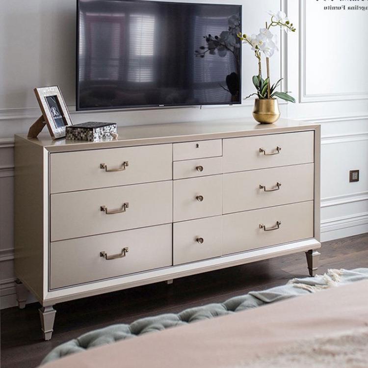 美式轻奢实木斗柜高柜欧式玄关柜现代简约新古典实木卧室储物柜