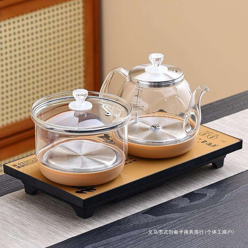 智能玻璃全自动底部上水家用茶台烧水壶一体嵌入式电茶炉泡茶水壶