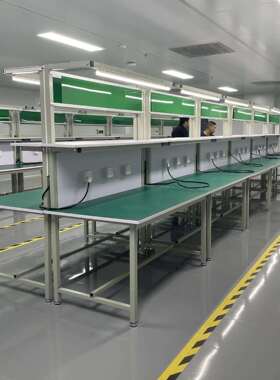车间防静电工作台带灯工厂重型QC检验测试桌台注塑机流水线操作台