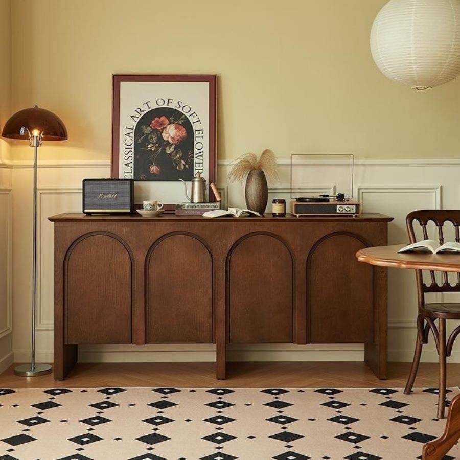 法式中古风拱形门实木餐边柜复古风家用储物收纳玄关柜客厅装饰柜,鲜花速递/花卉仿真/绿植园艺,割草机/草坪机,淘宝优惠券,粉丝福利购,淘宝优惠卷