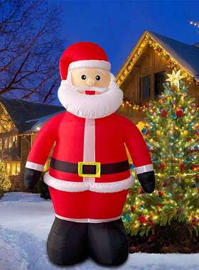 6FT充气圣诞老人气模LED发光户外庭院派对装饰品摆件