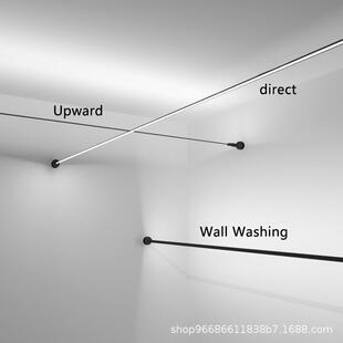 天际线钢带灯洗墙灯线性灯24V灯带led线条灯无主灯照明可调色温