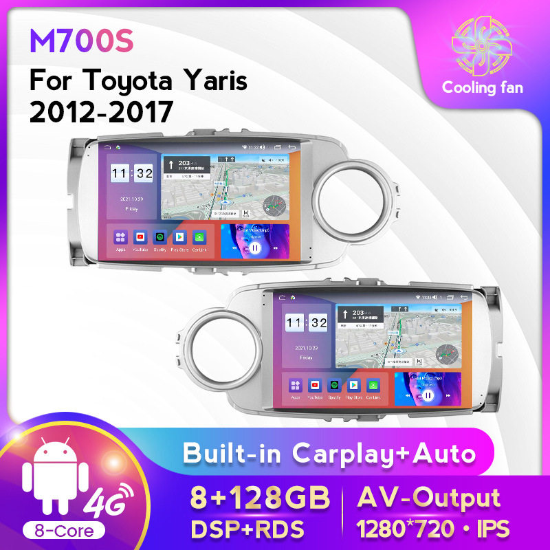 适用于丰田Yaris 雅力士12-17款安卓大屏中控车载导航屏幕8+128G