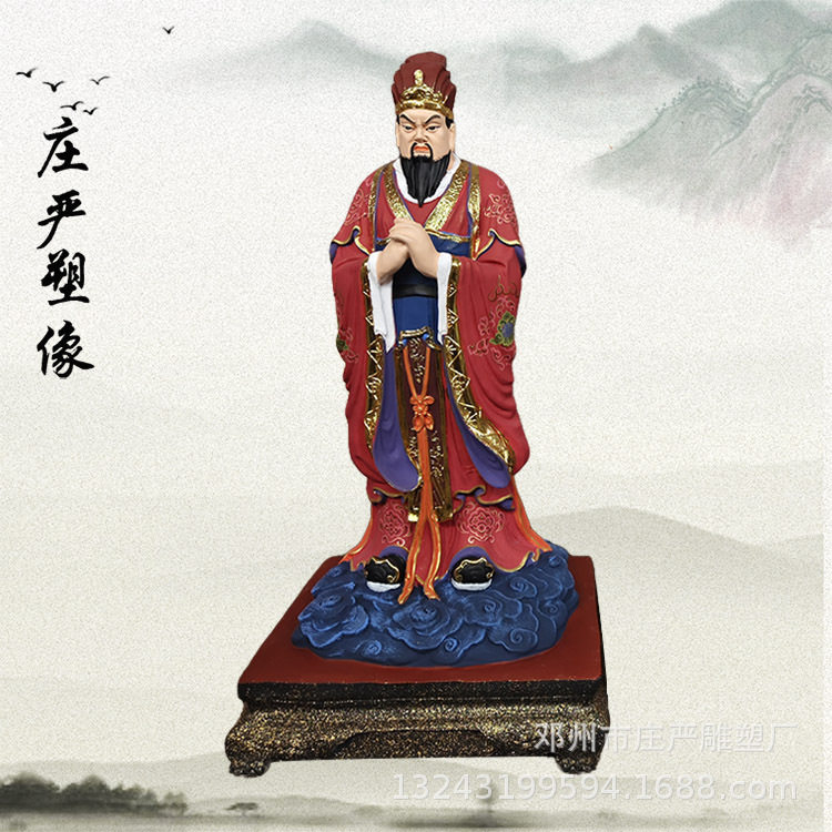 诸天鬼神24诸天神像批发 摩利支天贴金神像 娑竭罗龙王彩绘塑像