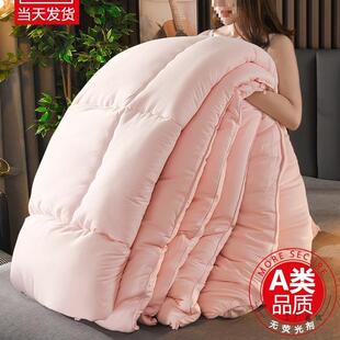 大豆纤维被子冬被加厚保暖10斤丝绵被芯单双人太空被冬天宿舍棉被