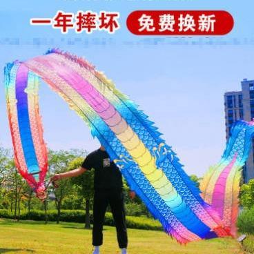 舞龙彩带健身龙新款舞龙表演道具甩龙彩带表演广场舞手舞龙中国龙