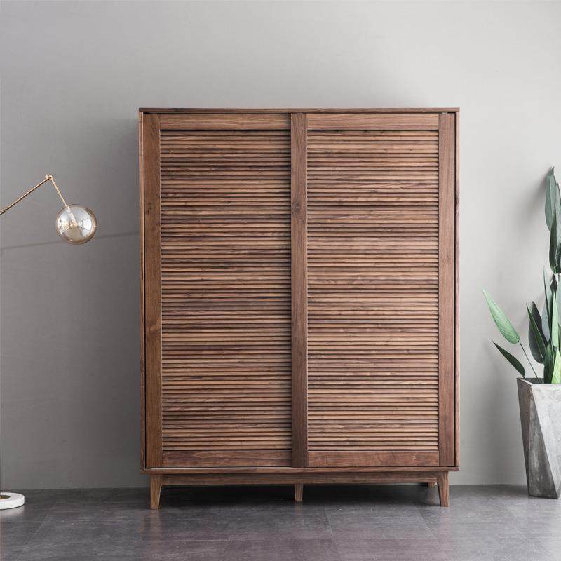 北美全黑胡桃木百叶门透气大衣橱简约樱桃木实木移门衣柜实木柜,鲜花速递/花卉仿真/绿植园艺,割草机/草坪机,淘宝优惠券,粉丝福利购,淘宝优惠卷