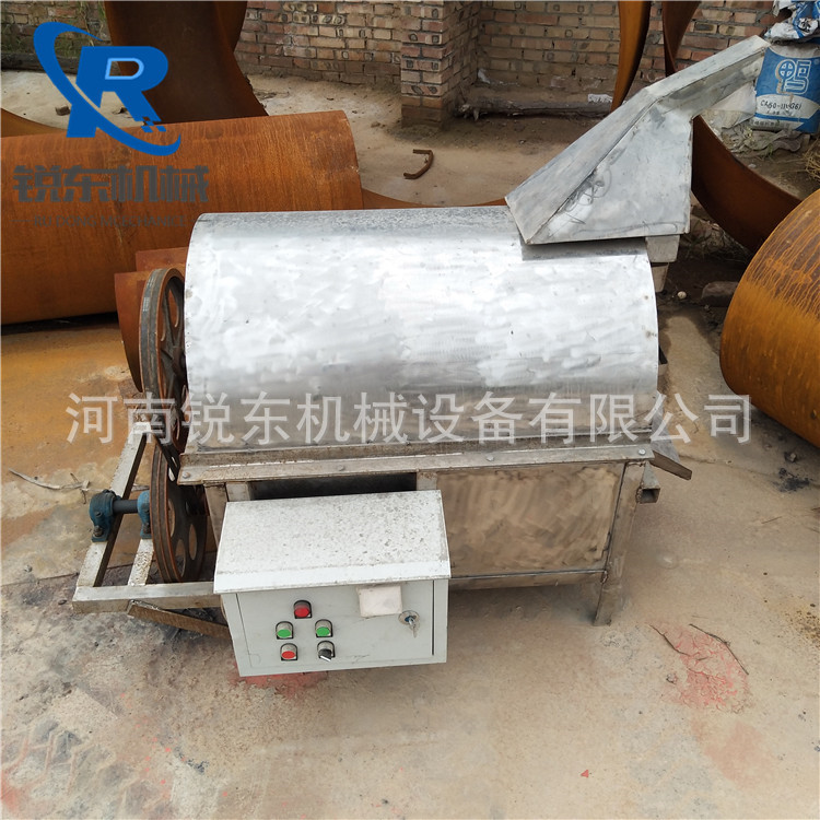 全自动芝麻炒锅机新型瓜子炒货机滚筒式炒料机直销