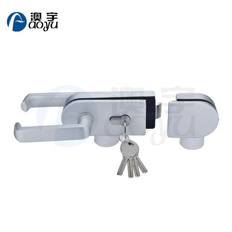 铝合金玻璃门锁对开门室外商铺玻璃门防盗门锁无框玻璃门执手锁