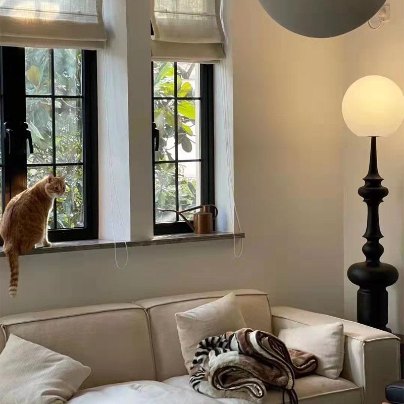 新款意大利设计师款复古罗马柱客厅沙发装饰落地灯卧室立式台灯