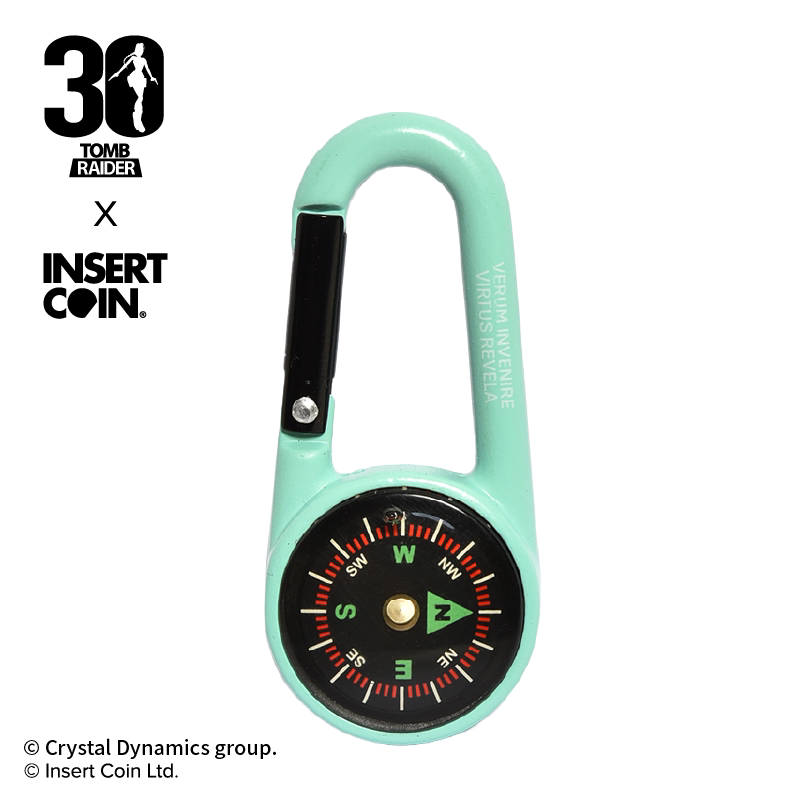 古墓丽影30周年指南针登山扣 INSERT COIN 劳拉 游戏周边正版授权