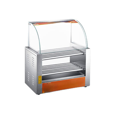 QKEJ烤香肠机恒温双层14管烤肠机商用小型热狗机全自动14管