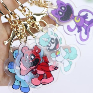波比游戏时间第3季恐怖微笑小动物亚克力钥匙扣瞌睡猫橙狗挂件
