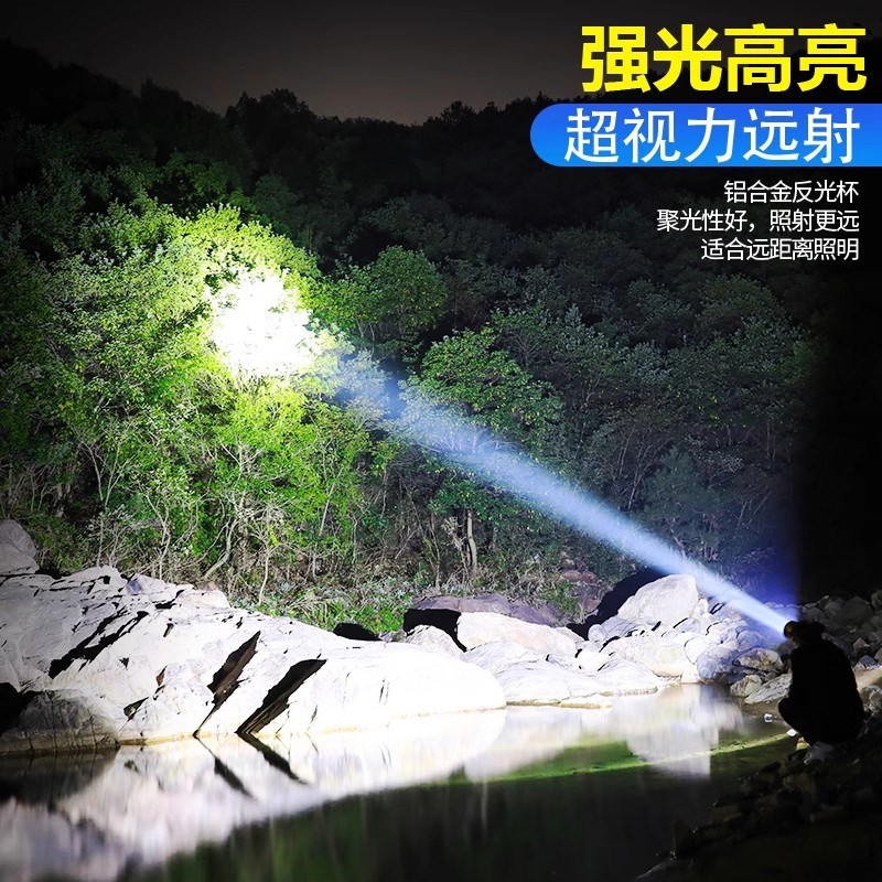 头灯强光超亮充电续航超长锂电户外夜钓鱼头戴式LED照明矿灯