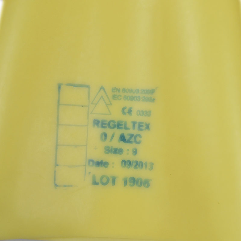 代尔塔天然乳胶绝缘手套 工作劳保207000电工行业5KV工业级高强度