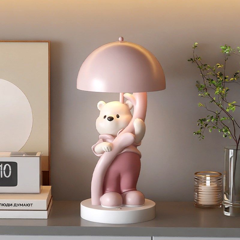 熊台灯可爱摆件客厅卧室床头灯小夜灯高级感小众装饰闺蜜生日礼物,家居饰品,装饰摆件,淘宝优惠券,粉丝福利购,淘宝优惠卷