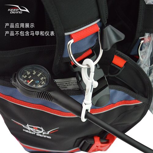 多色316不锈钢单头钩弹簧扣75mm潜水旋转快卸挂钩BCD水肺装备配件